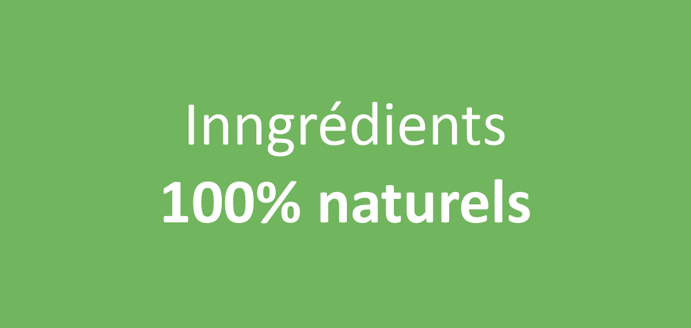 100 % d'ingrédients naturels.